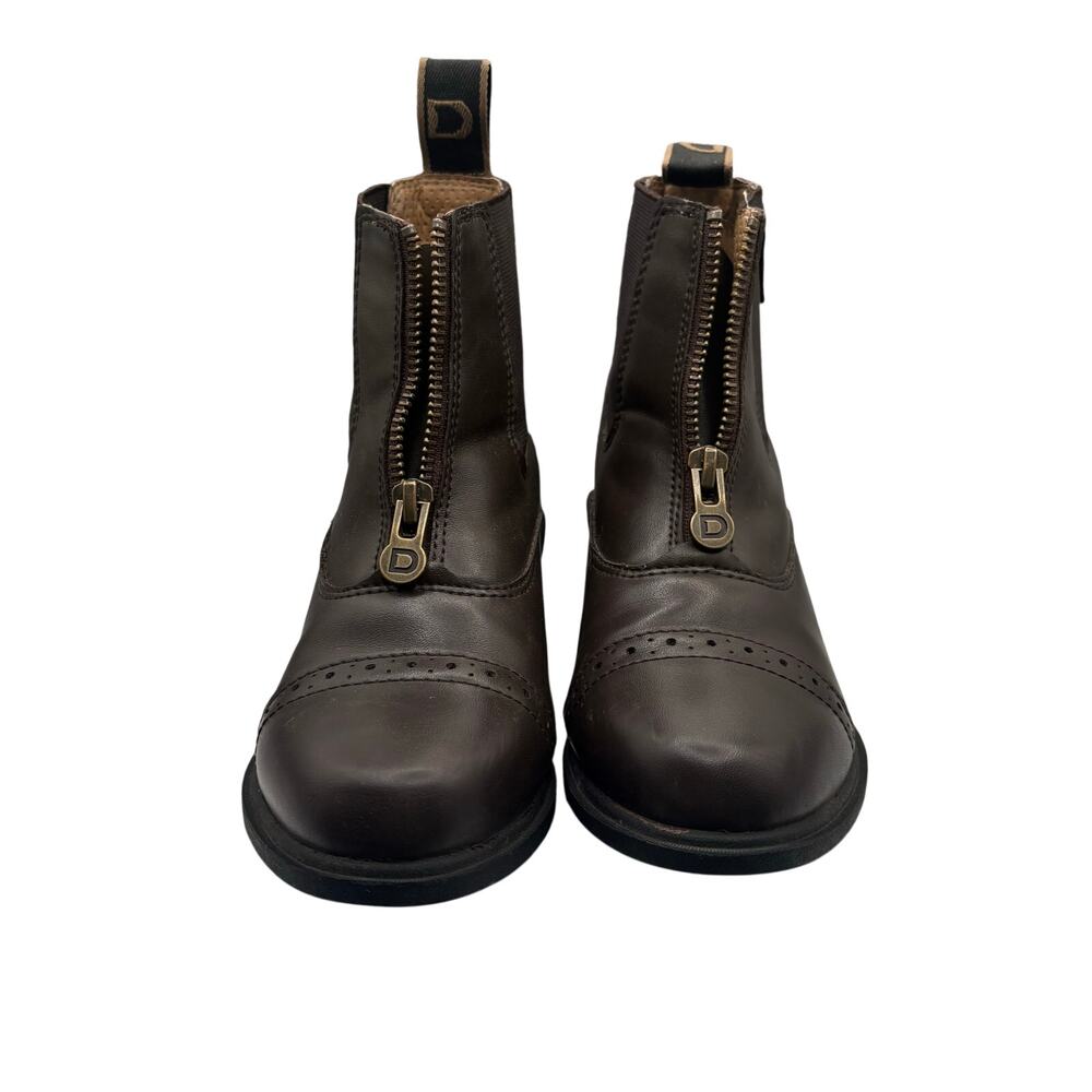 Dublin Altitude Brown Leather Ankle Boots Size 13 Zip Closure Brogue Detailing